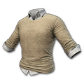 Sweater and Dress Shirt (Beige)