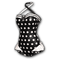 Polka Dot Swimsuit (Black)