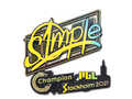 Sticker | s1mple (Holo) | Stockholm 2021