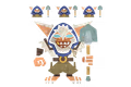 Glitter Monster Hunter Sticker - Meepo