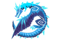 Glitter Monster Hunter Sticker - Winter Wyvern