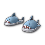 Baby Blue Jaws Pajama Slippers